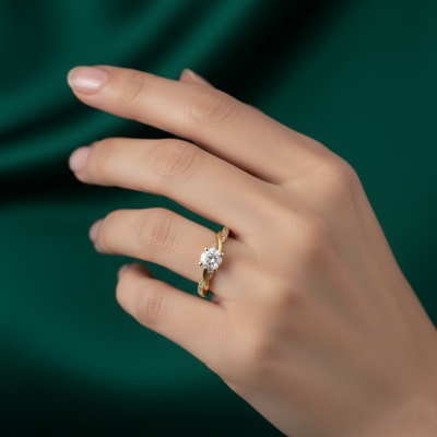 Vintage Verlobungsring Gelbgold